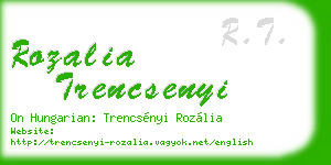 rozalia trencsenyi business card